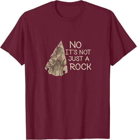 Funny Archeology And Stone Age Gifts Arrowhead Hunt - Women's Hunting - Black - Short Sleeve - Small - Classic Fit - Cotton Blend - Unique Arrowhead Design T-Shirt - T-Shirt | Maroon