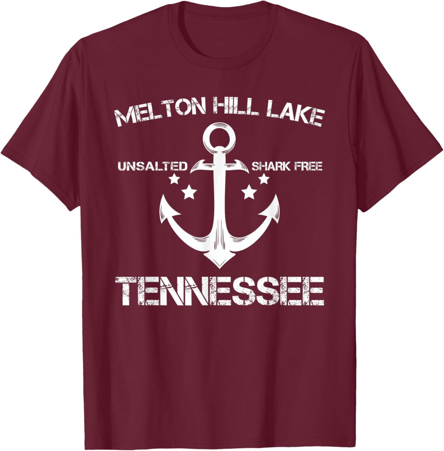 MELTON HILL LAKE TENNESSEE Funny Fishing Camping Summer Gift Women Kids T-Shirt - T-Shirt | Maroon