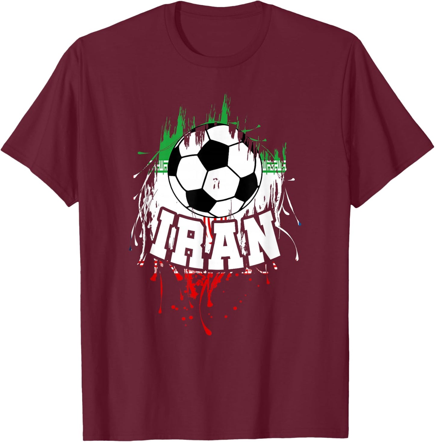 Iran Soccer Iranian Football Persian Futbol T-Shirt - T-Shirt | Maroon