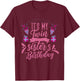 It's My Twin Sister's Birthday Twins Celebrate Cute T-Shirt - T-Shirt | Maroon