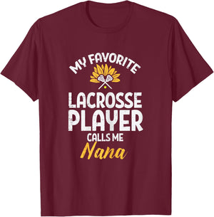 Favorite Lacrosse Player Nana Lax Family Grandma Mimi Women T-Shirt - T-Shirt | Maroon