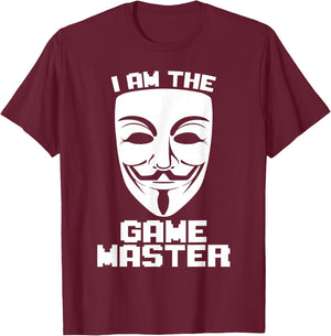 I Am The Game Master Hacker Cyber Security Hacktivist T-Shirt - T-Shirt | Maroon
