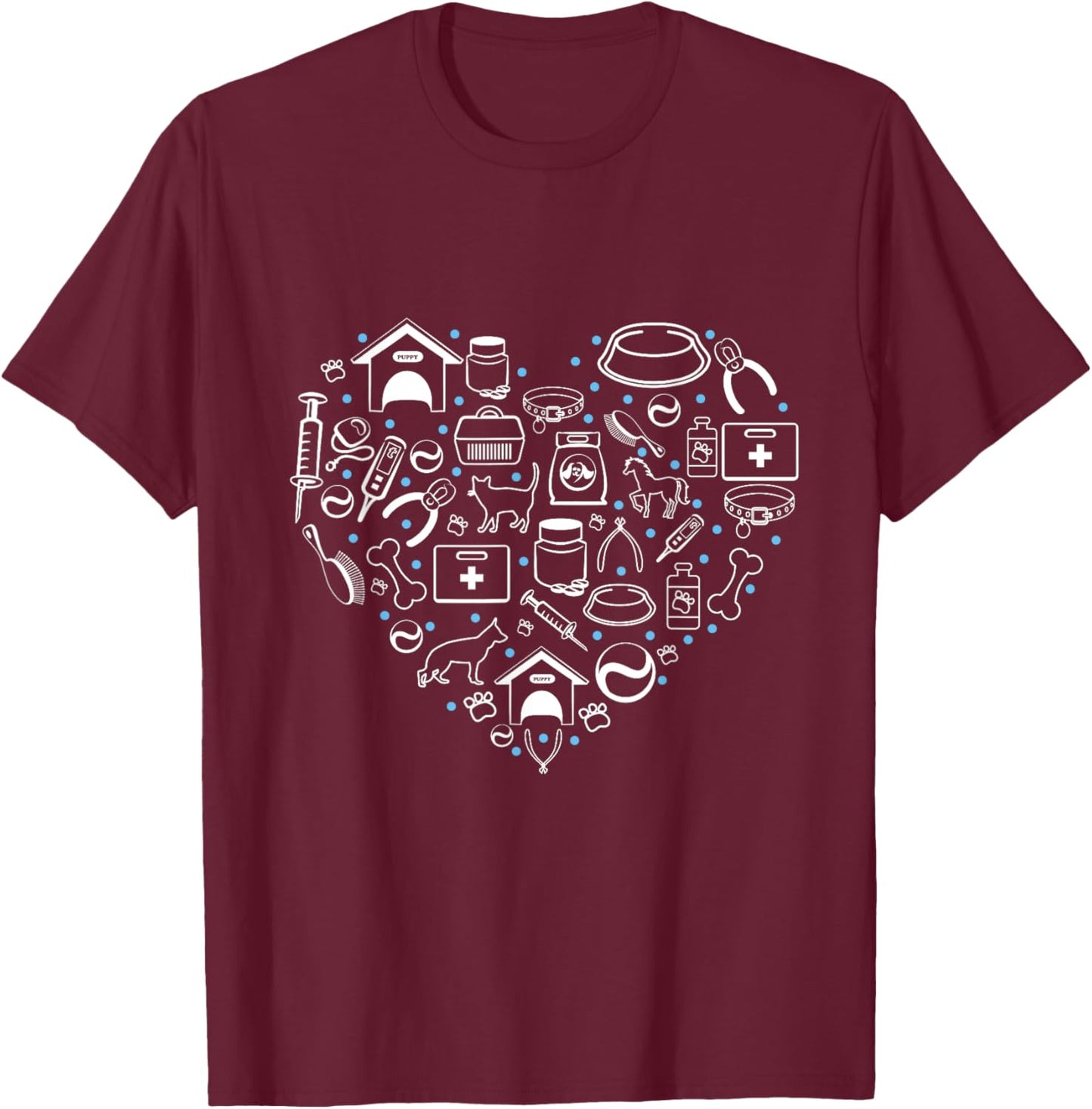 Vet Tech Veterinary Technician Medicine Veterinarian animal T-Shirt - T-Shirt | Maroon