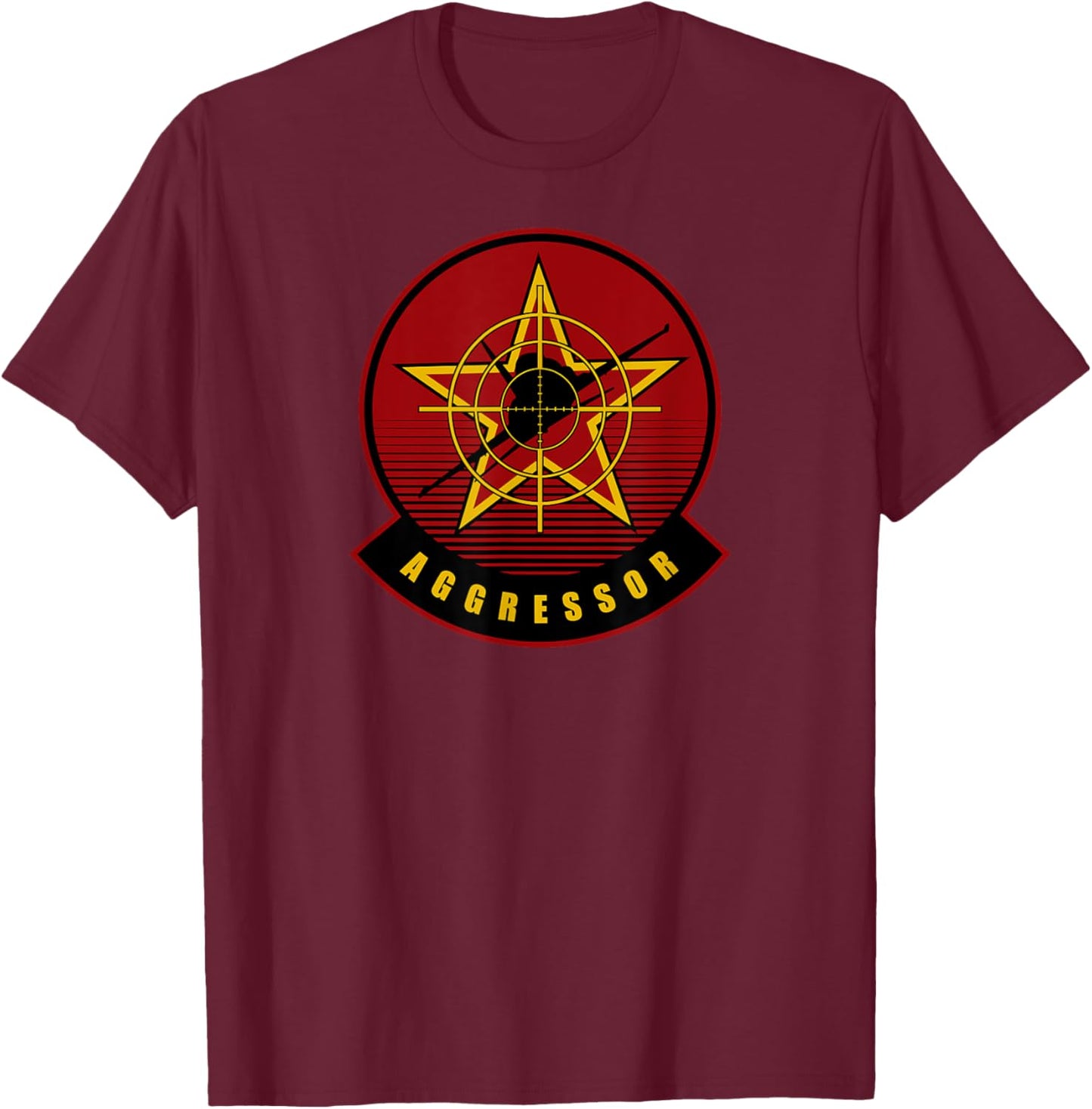 F-5 Aggressor Patch T-Shirt - T-Shirt | Maroon