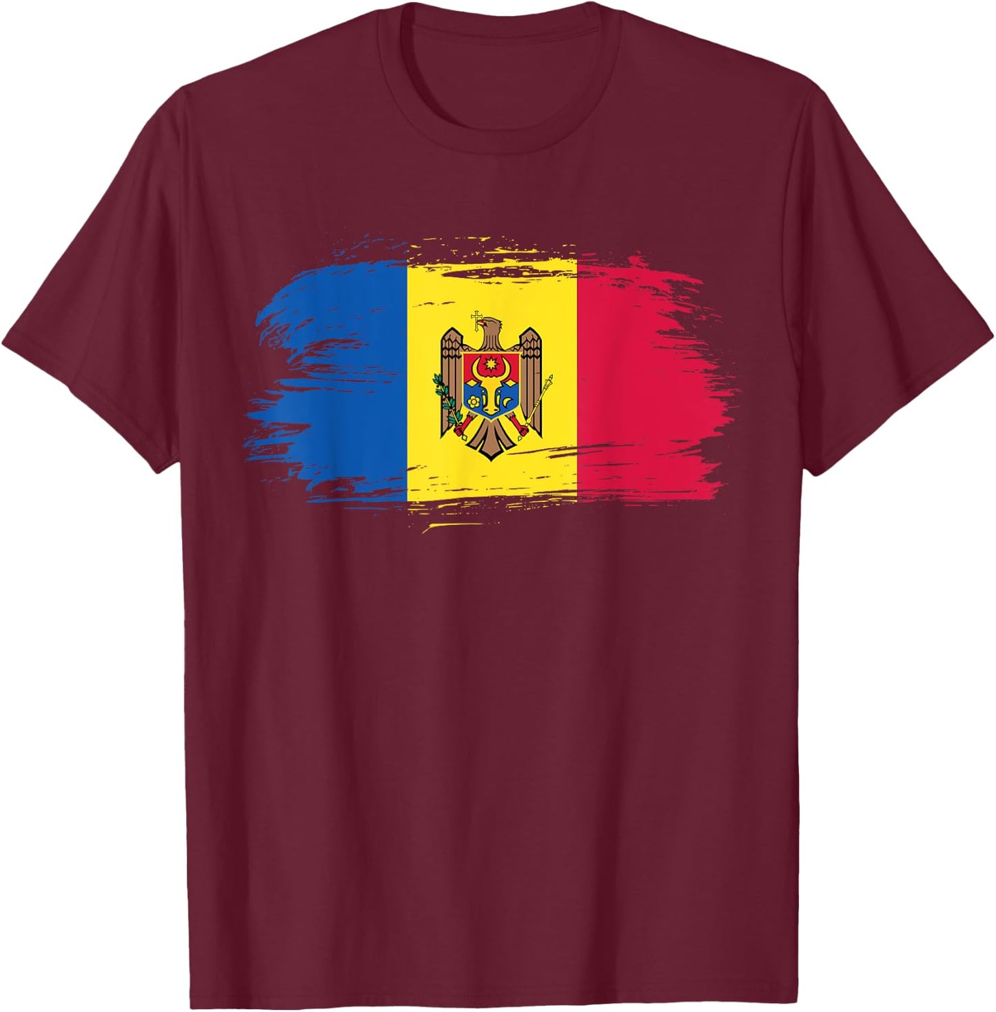 Moldova Outfit - Moldova Flag Symbol - I love Moldova T-Shirt - T-Shirt | Maroon