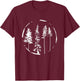 Christmas Pine Forest, Pine Trees T-Shirt - T-Shirt | Maroon