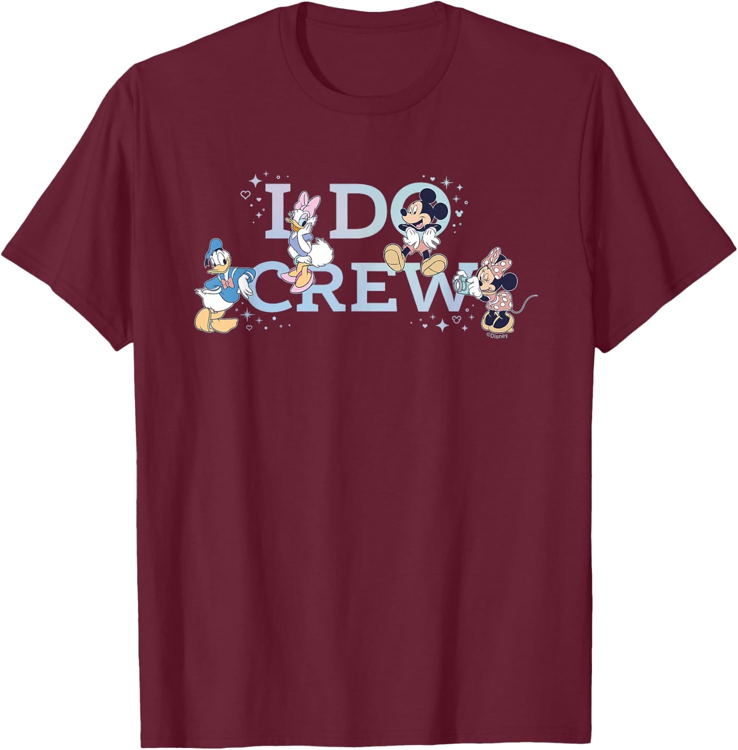 Disney “I Do Crew” Wedding Bridal Shower Bachelorette Party T-Shirt - T-Shirt | Maroon