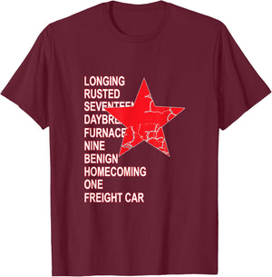 Red Soldier Star Trigger Words Hero T-Shirt - T-Shirt | Maroon