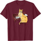 Piano Cat Women T-Shirt - T-Shirt | Maroon