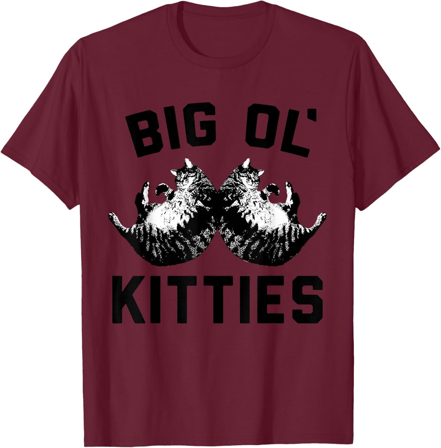 Cat Big Ol Kitties Cat Lover T-Shirt - T-Shirt | Maroon