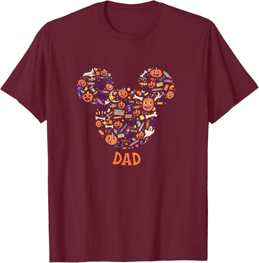 Disney Mickey Mouse Icon Halloween Dad T-Shirt - T-Shirt | Maroon