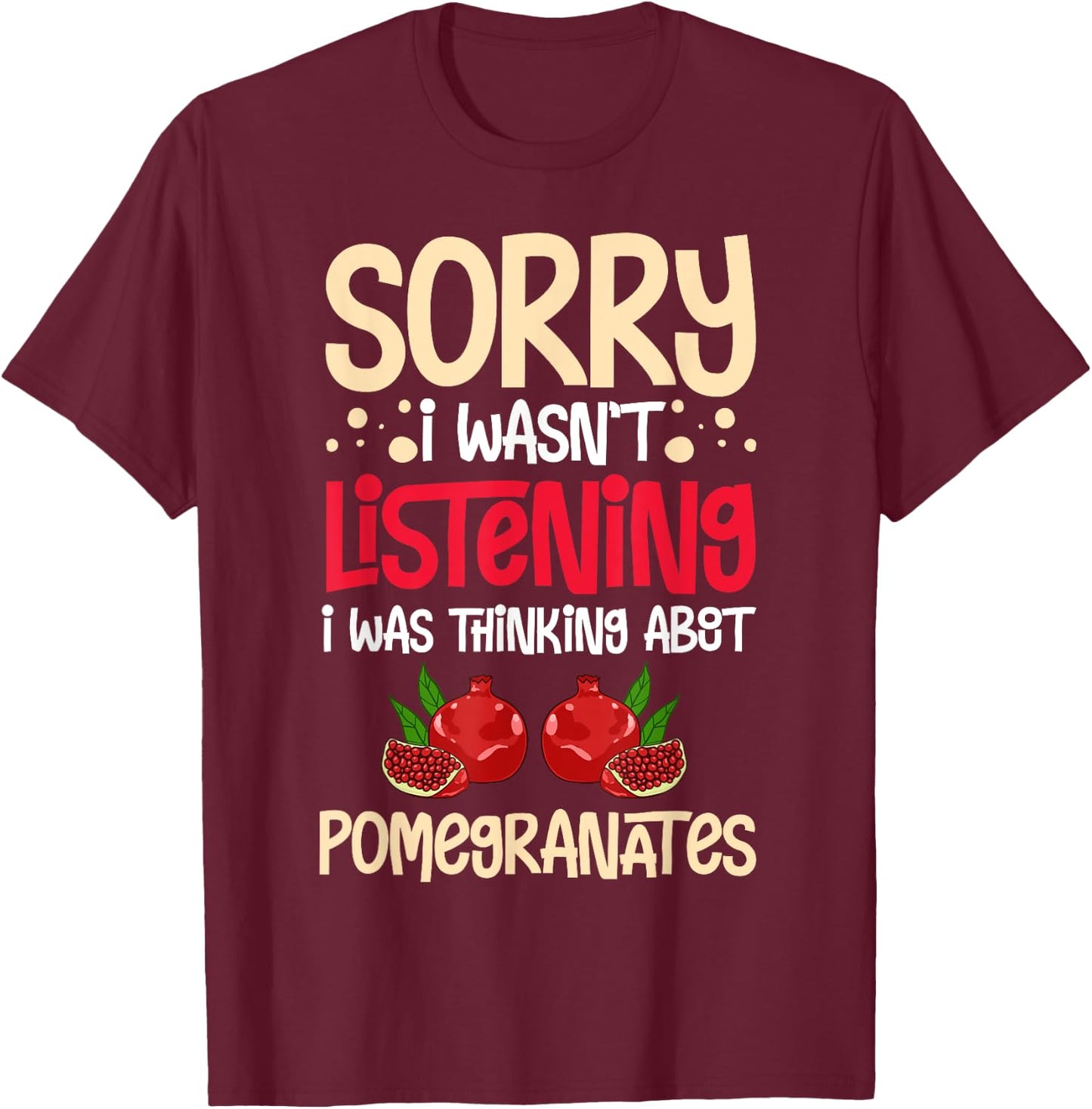 Pomegranate Juice Tree Seeds Fruit Flower Plant T-Shirt - T-Shirt | Maroon