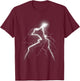 Lightning Shirt with a Lightning Bolt Shirt Graphic Design T-Shirt - T-Shirt | Maroon
