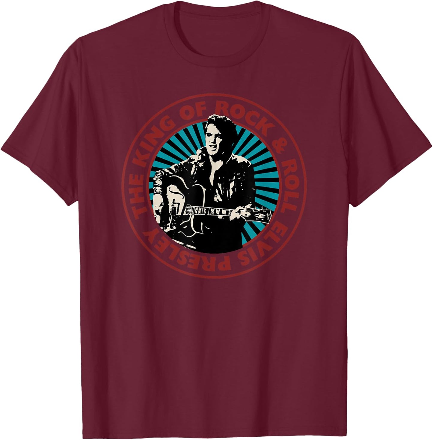 Elvis Presley Official Coin T-Shirt - T-Shirt | Maroon
