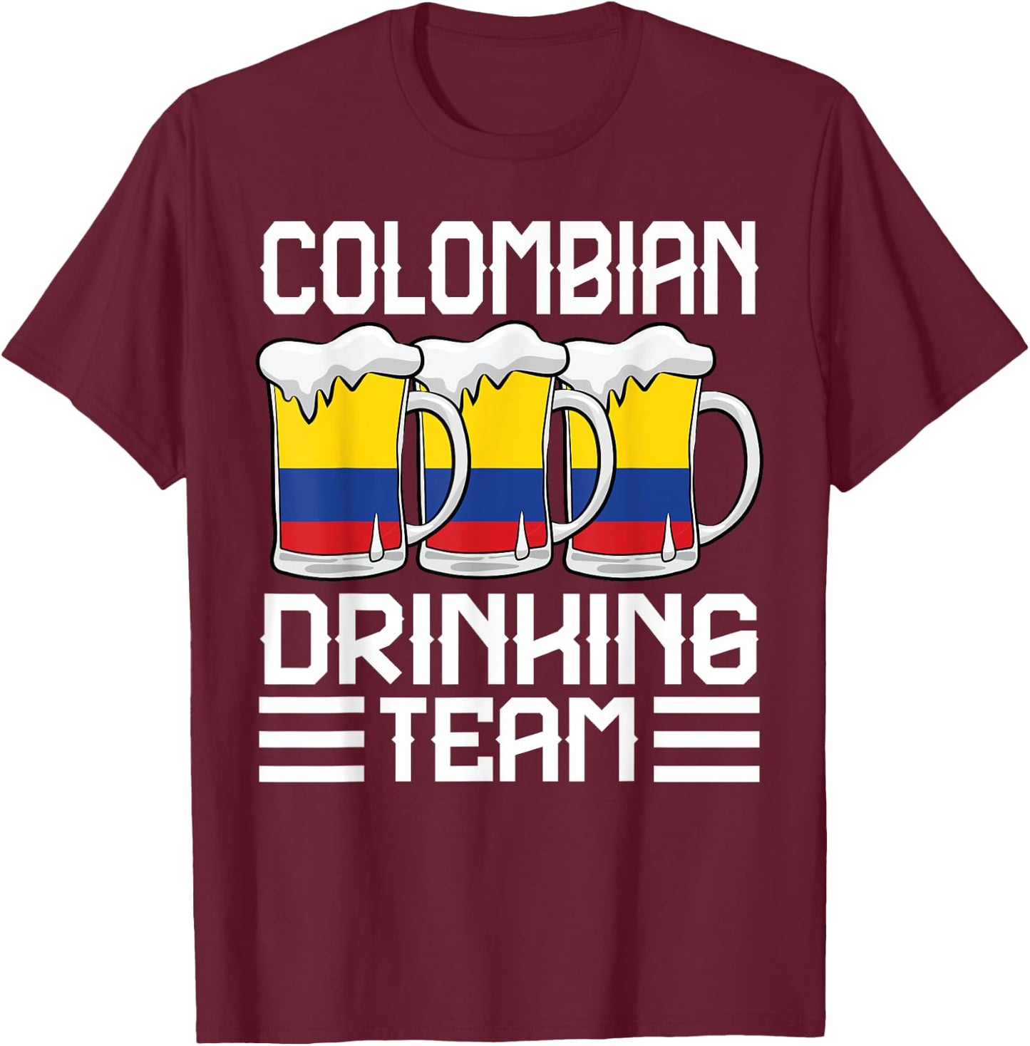Colombian Drinking Team Colombia T-Shirt - T-Shirt | Maroon