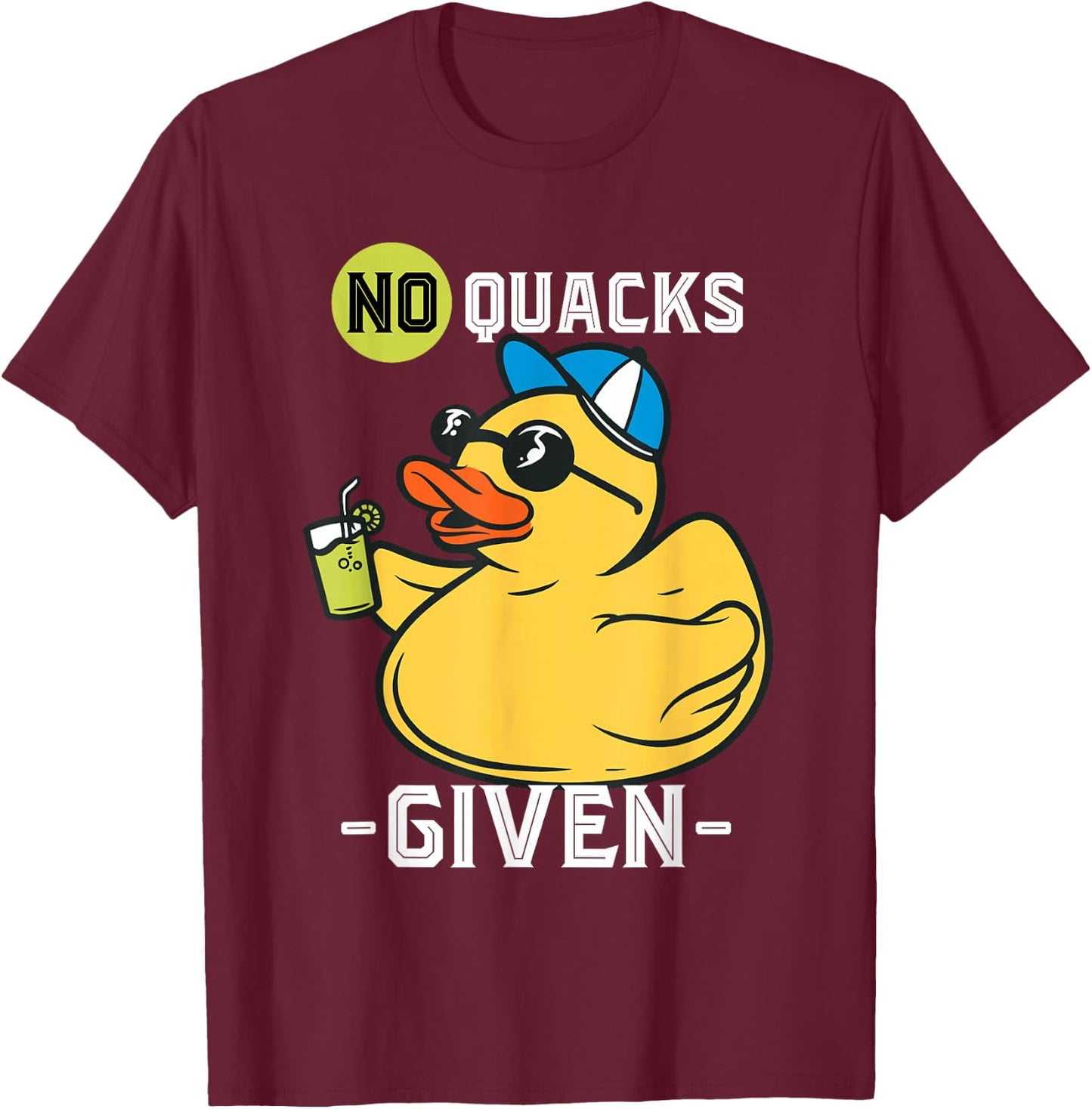 Rubber Duck No Quacks Yellow Rubber Ducks Rubber Duck Lover T-Shirt - T-Shirt | Maroon