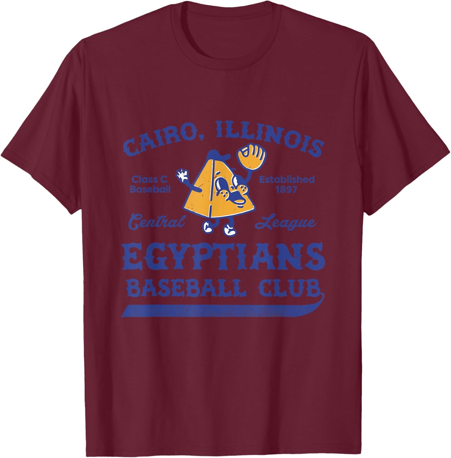 Cairo Egyptians Illinois Vintage Defunct Baseball T-Shirt - T-Shirt | Maroon