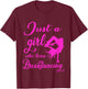 Just A Girl Who Loves Breakdance Hip Hop Dancer Bgirl Gift T-Shirt - T-Shirt | Maroon