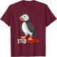 Stud Puffin -cute Puffin T-Shirt - T-Shirt | Maroon