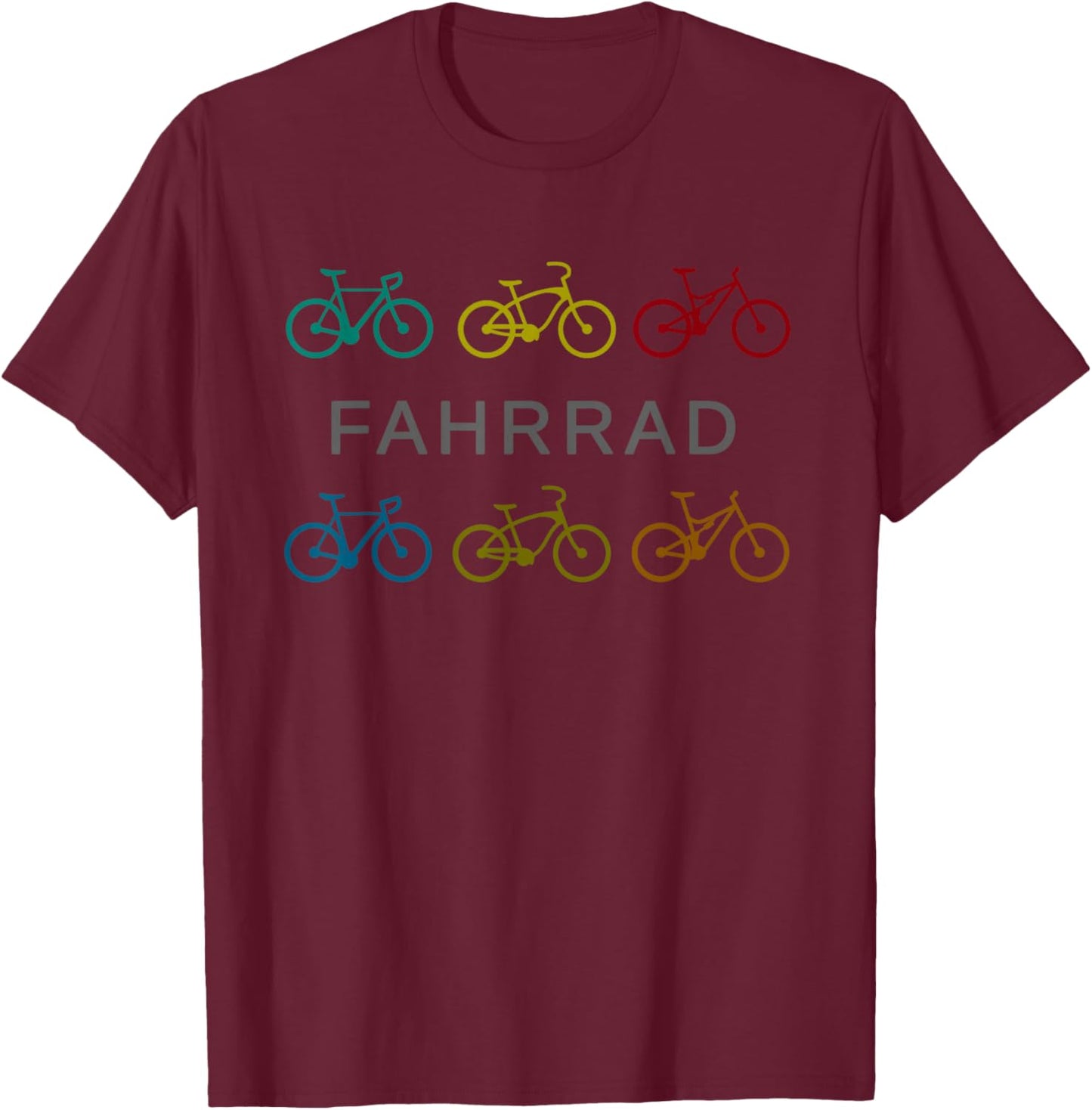 Fahrrad German Bicycle T-Shirt - T-Shirt | Maroon