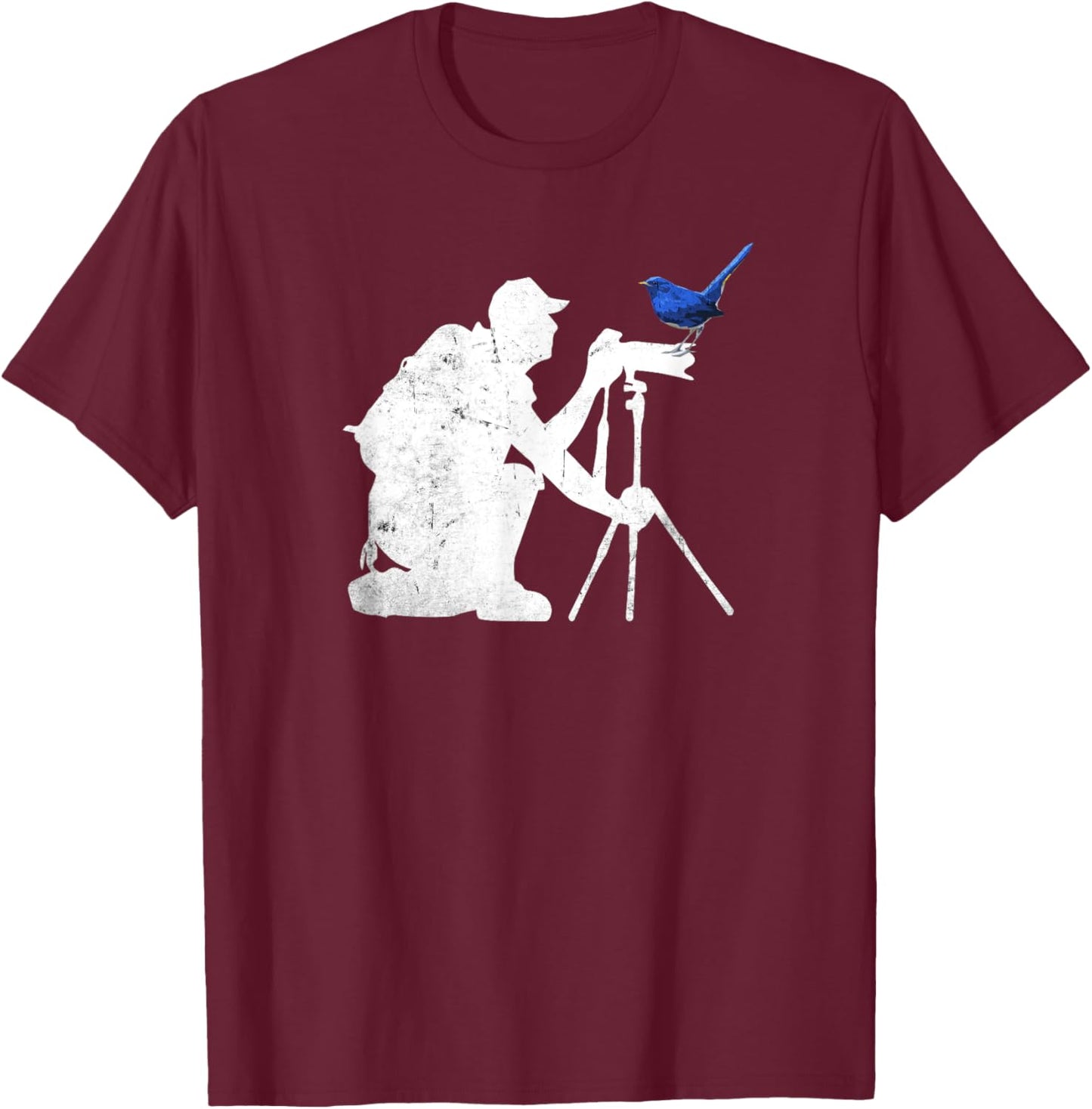 Bird Camera Bird Photography Bird Watching T-Shirt - T-Shirt | Maroon