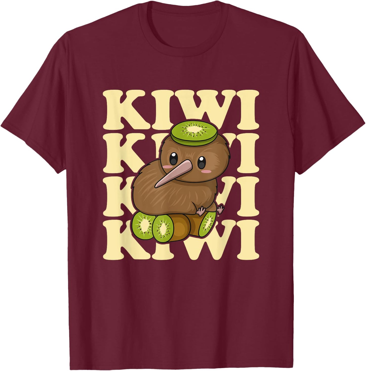 Kiwi New Zealand Quote for a Kiwi Bird Lover T-Shirt - T-Shirt | Maroon