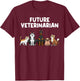 Future Veterinarian Boy Girl Veterinary Assistant Technician T-Shirt - T-Shirt | Maroon