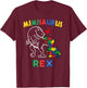Mimisaurus Autism Awareness Mimi Dinosaur Grandmother Nana T-Shirt - T-Shirt | Maroon