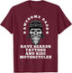 Awesome Dads Have Tattoos And Beards And Ride Motorcycle Men T-Shirt - T-Shirt | Maroon