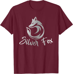 Silver Gray Hair Gifts Salt Pepper Grey Headedness Fox T-Shirt - T-Shirt | Maroon