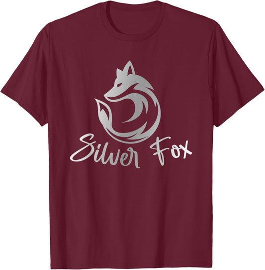 Silver Gray Hair Gifts Salt Pepper Grey Headedness Fox T-Shirt - T-Shirt | Maroon