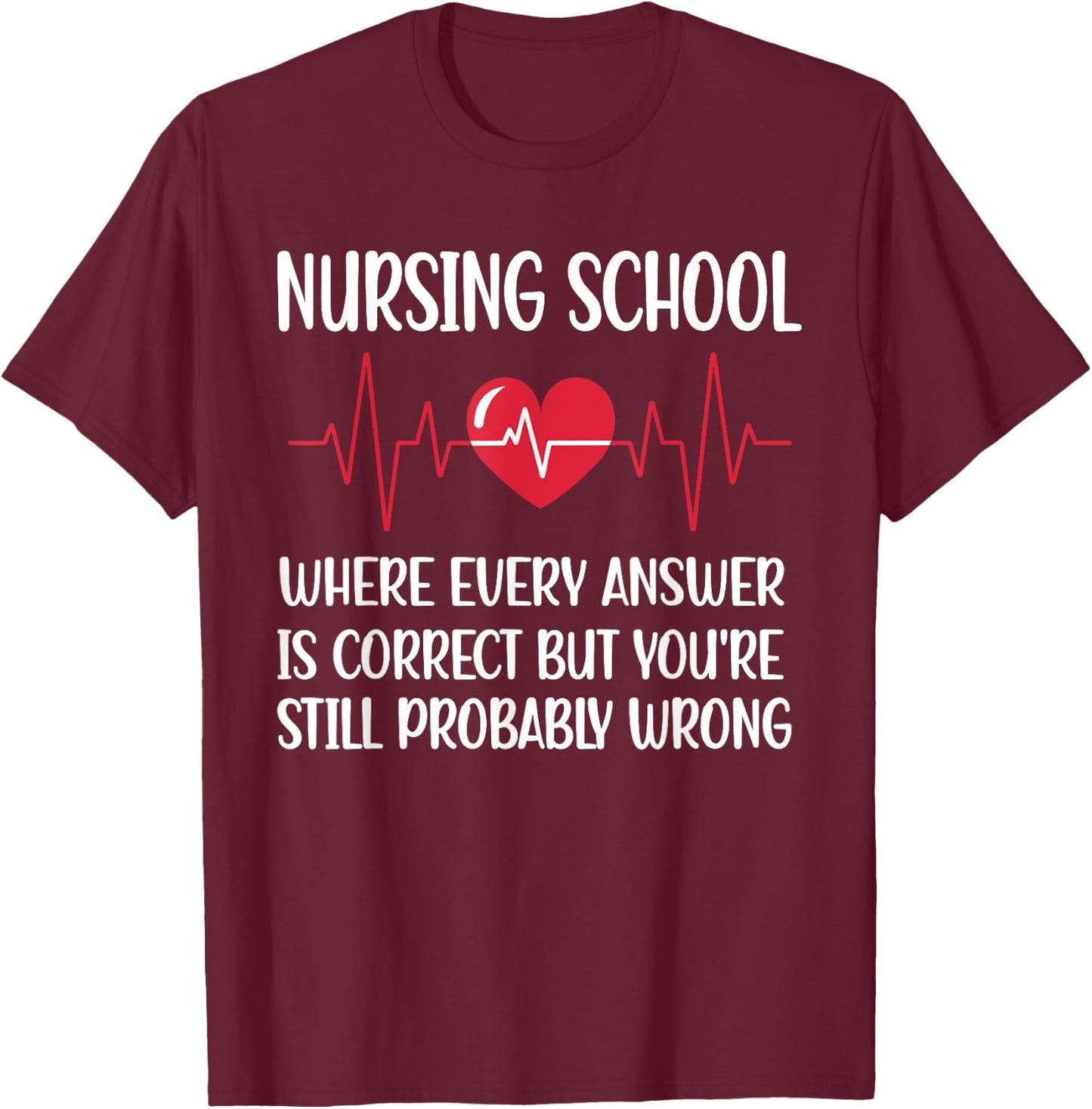 Nursing School Student | Nurse Student Future Nurse T-Shirt - T-Shirt | Maroon