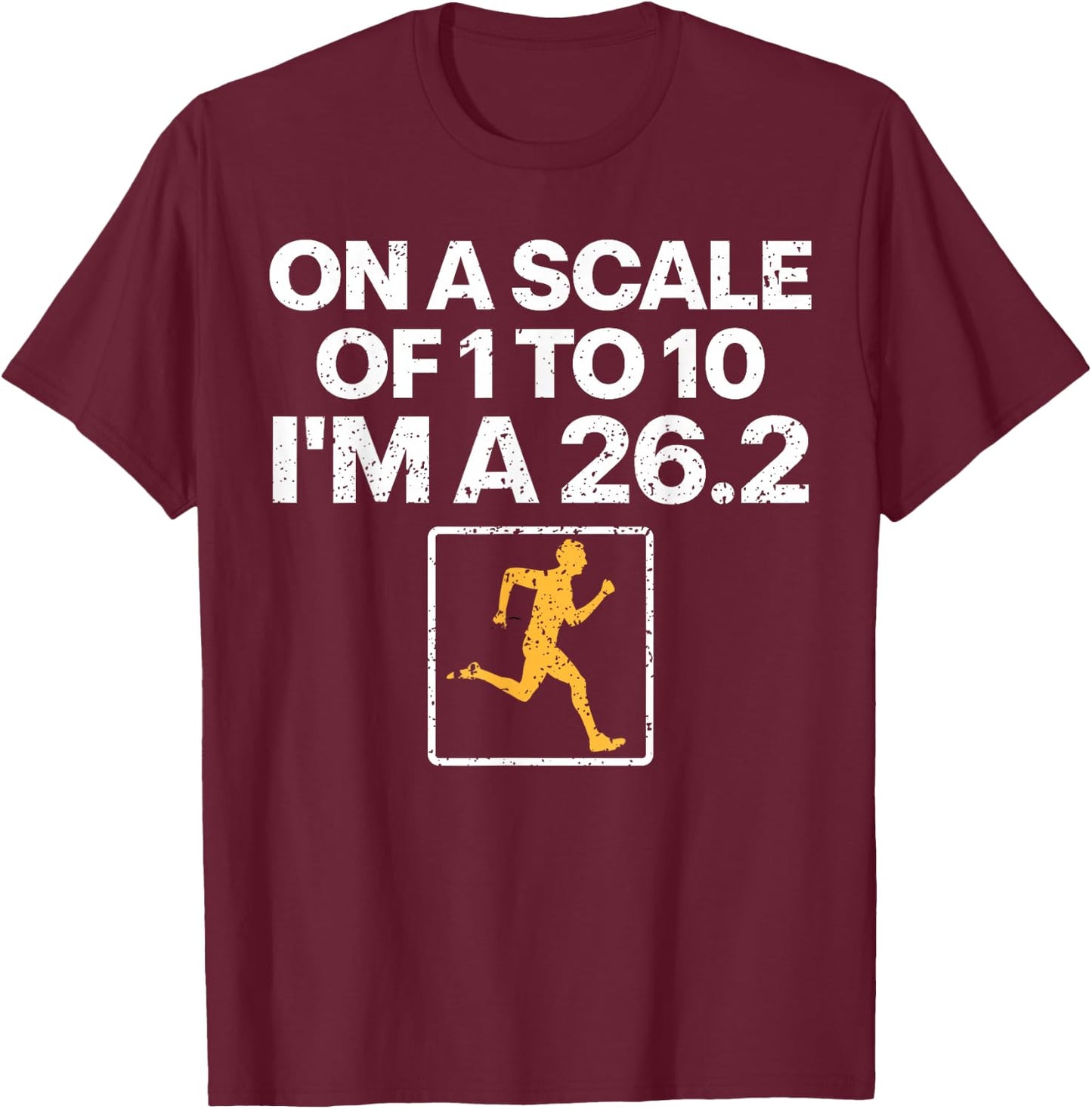 Funny Marathon Art Men Women Marathon Finisher 26.2 Running T-Shirt - T-Shirt | Maroon