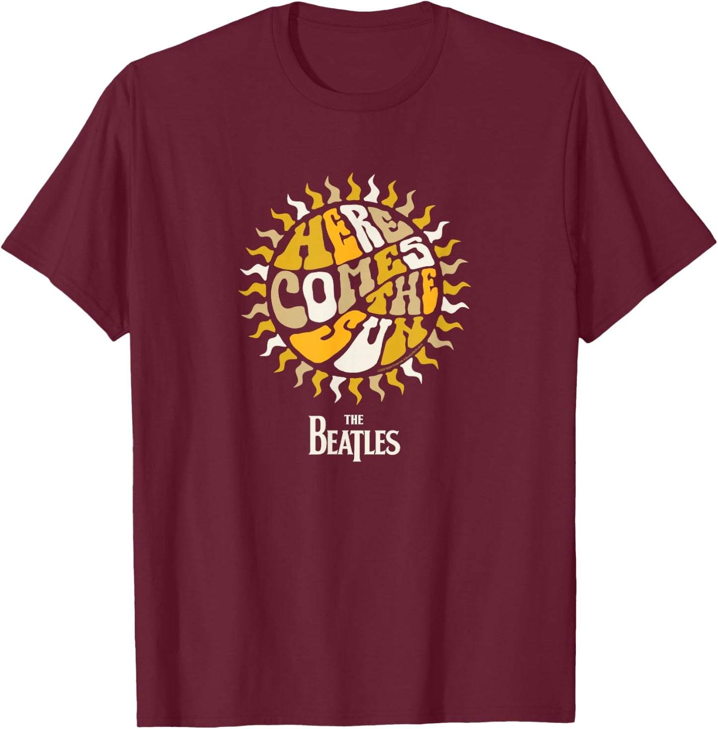 The Beatles - Here Comes The Sun T-Shirt - T-Shirt | Maroon