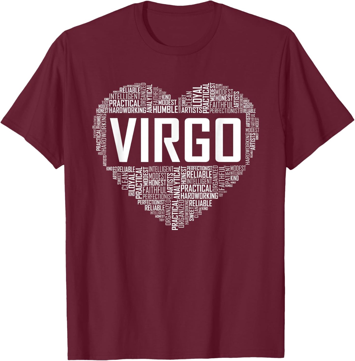 Virgo Zodiac Horoscope Astrology Sign T-Shirt - T-Shirt | Maroon