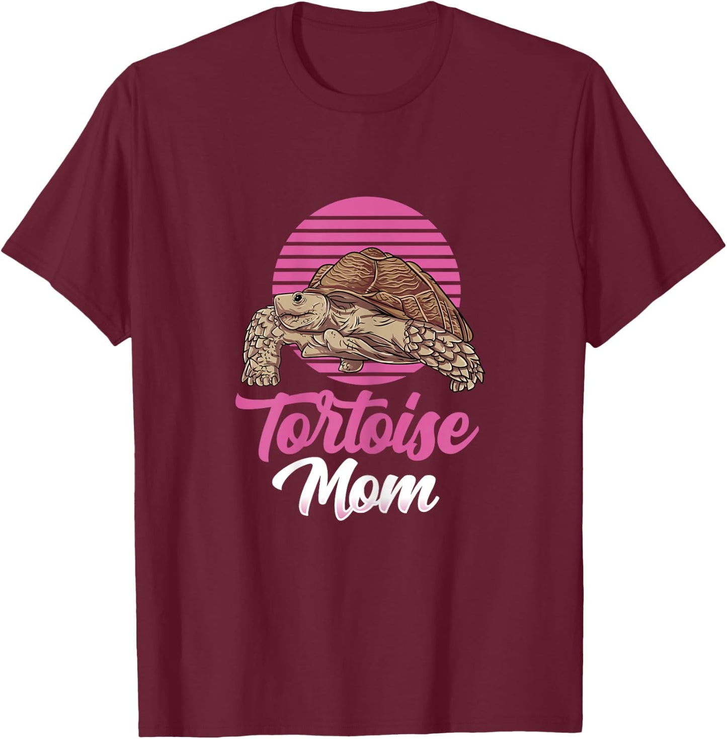 African Sulcata Tortoise Gift - Best Tortoise Mom T-Shirt - T-Shirt | Maroon