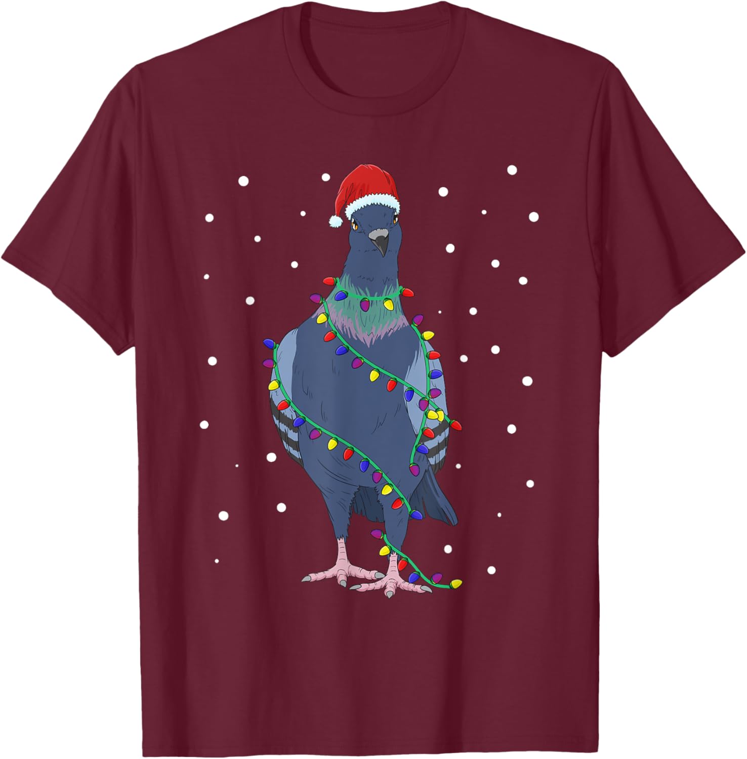 Pigeons Christmas Outfit Pigeon Breeder Christmas T-Shirt - T-Shirt | Maroon