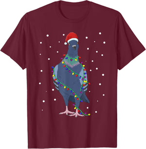 Pigeons Christmas Outfit Pigeon Breeder Christmas T-Shirt - T-Shirt | Maroon