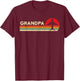 Grandpa Pilot Gifts Grandfather Aviation Airplane Flying T-Shirt - T-Shirt | Maroon