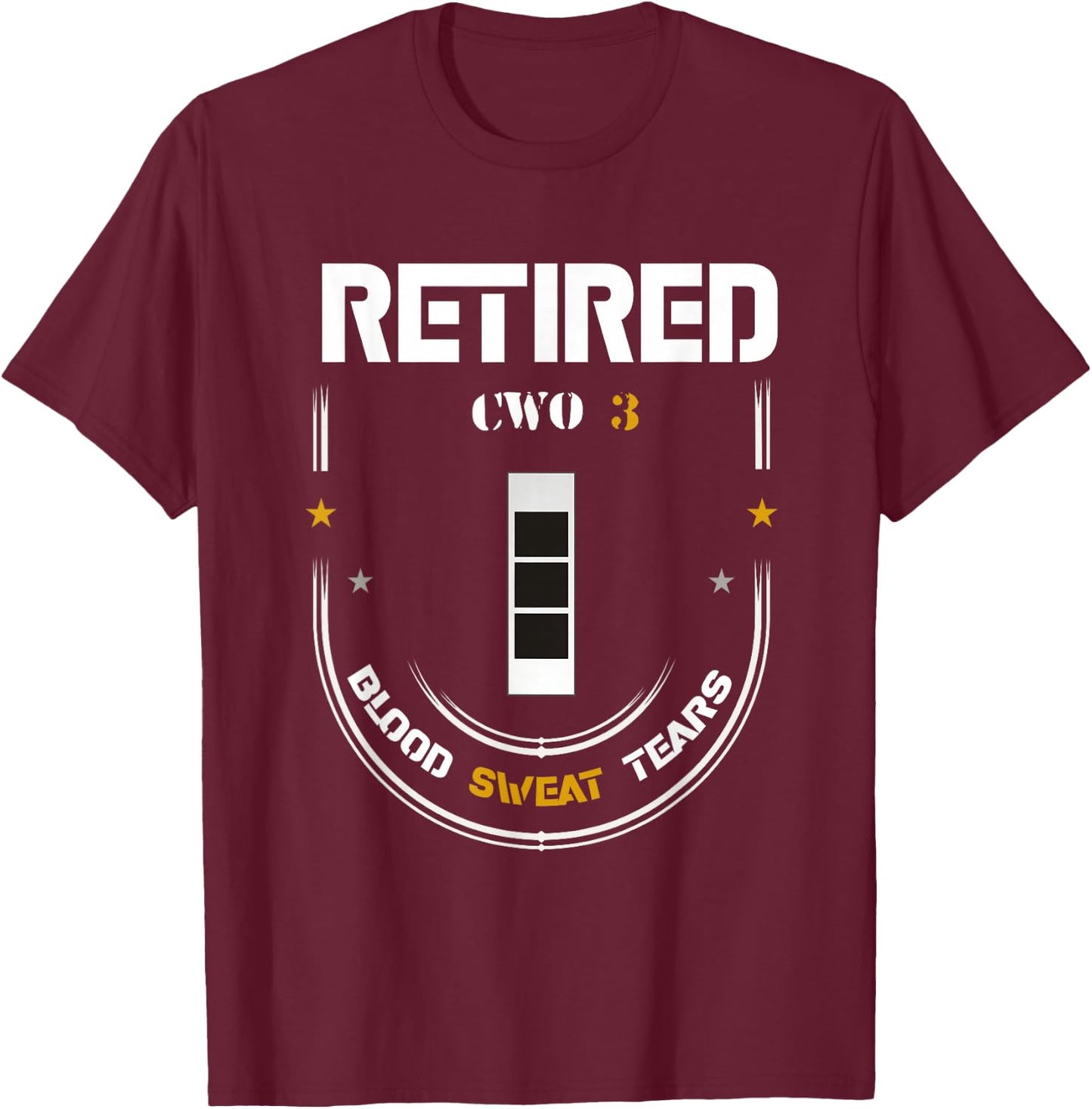 RETIRED 2022 Chief Warrant Officer 3 T-Shirt - T-Shirt | Maroon