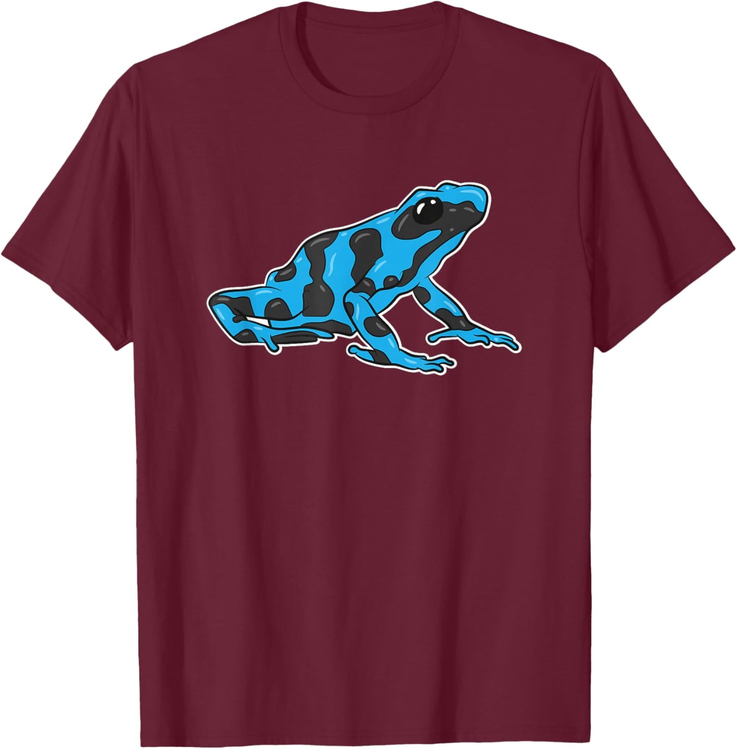 Blue Poison Dart Frog Dendrobatidae Poison Arrow Frog T-Shirt - T-Shirt | Maroon