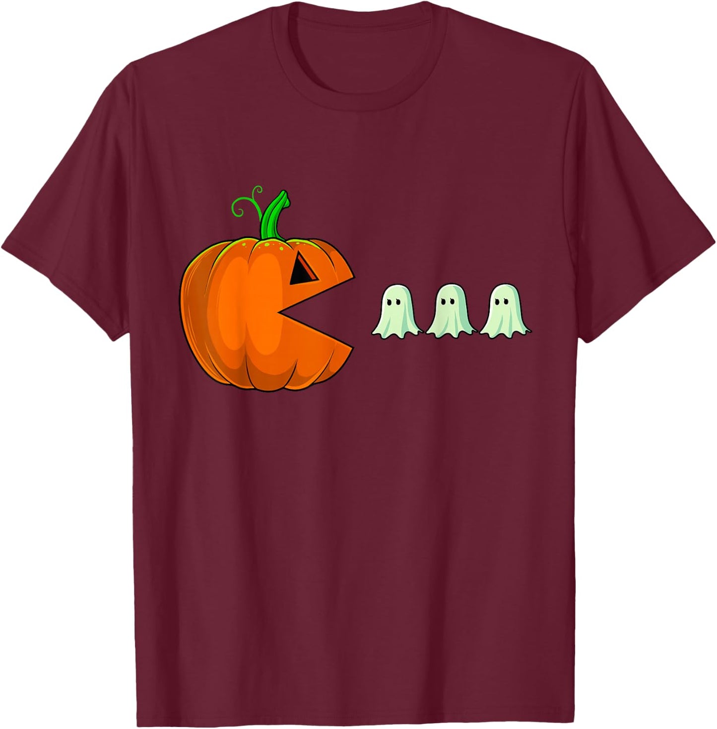 Halloween Pumpkin Funny Ghosts Boys Kids Women Men T-Shirt - T-Shirt | Maroon