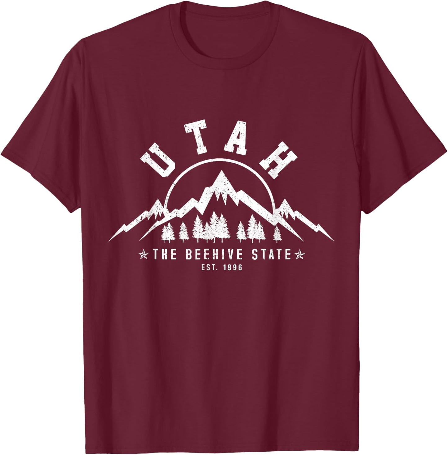 Utah Est. 1896 USA America Souvenir T-Shirt - T-Shirt | Maroon