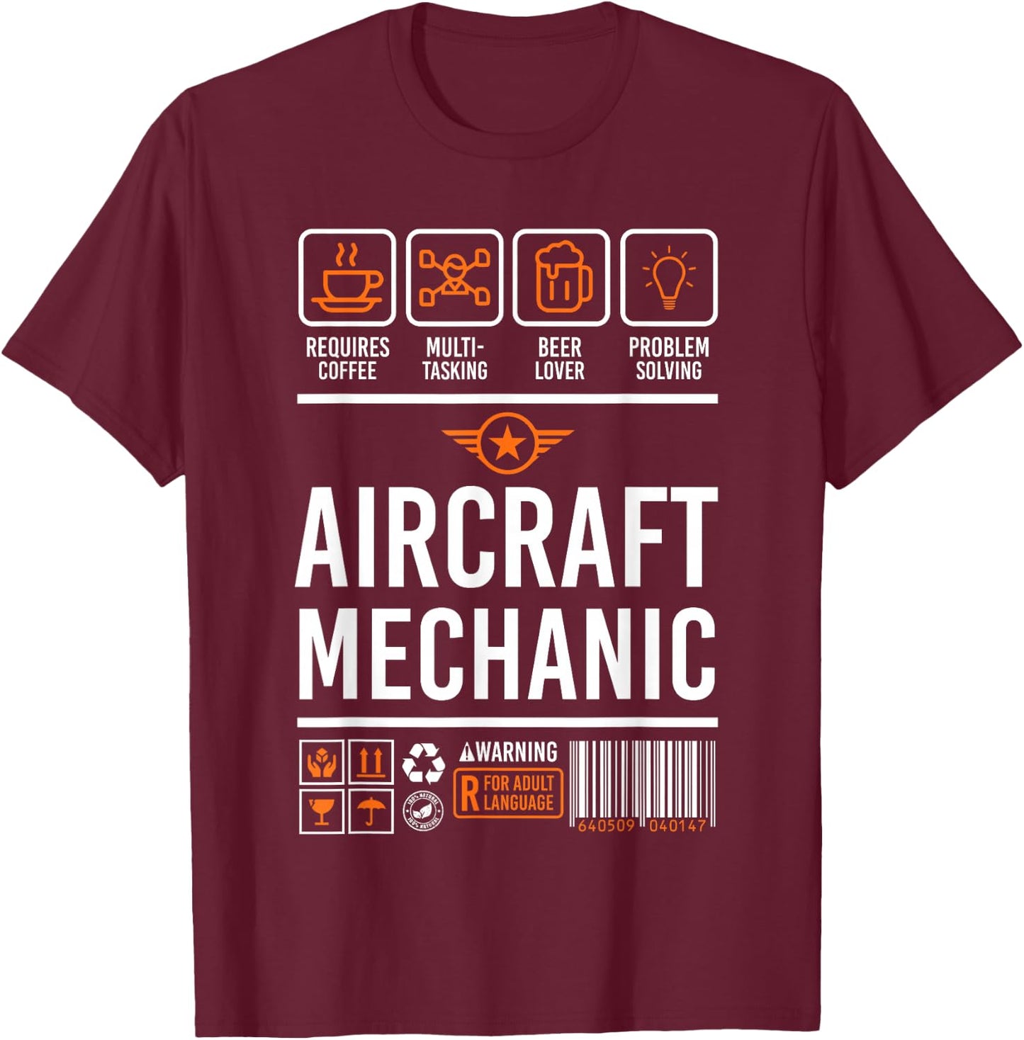Aircraft Mechanic Shirt | Cute Aircraft Work Wear Gift T-Shirt - T-Shirt | Maroon