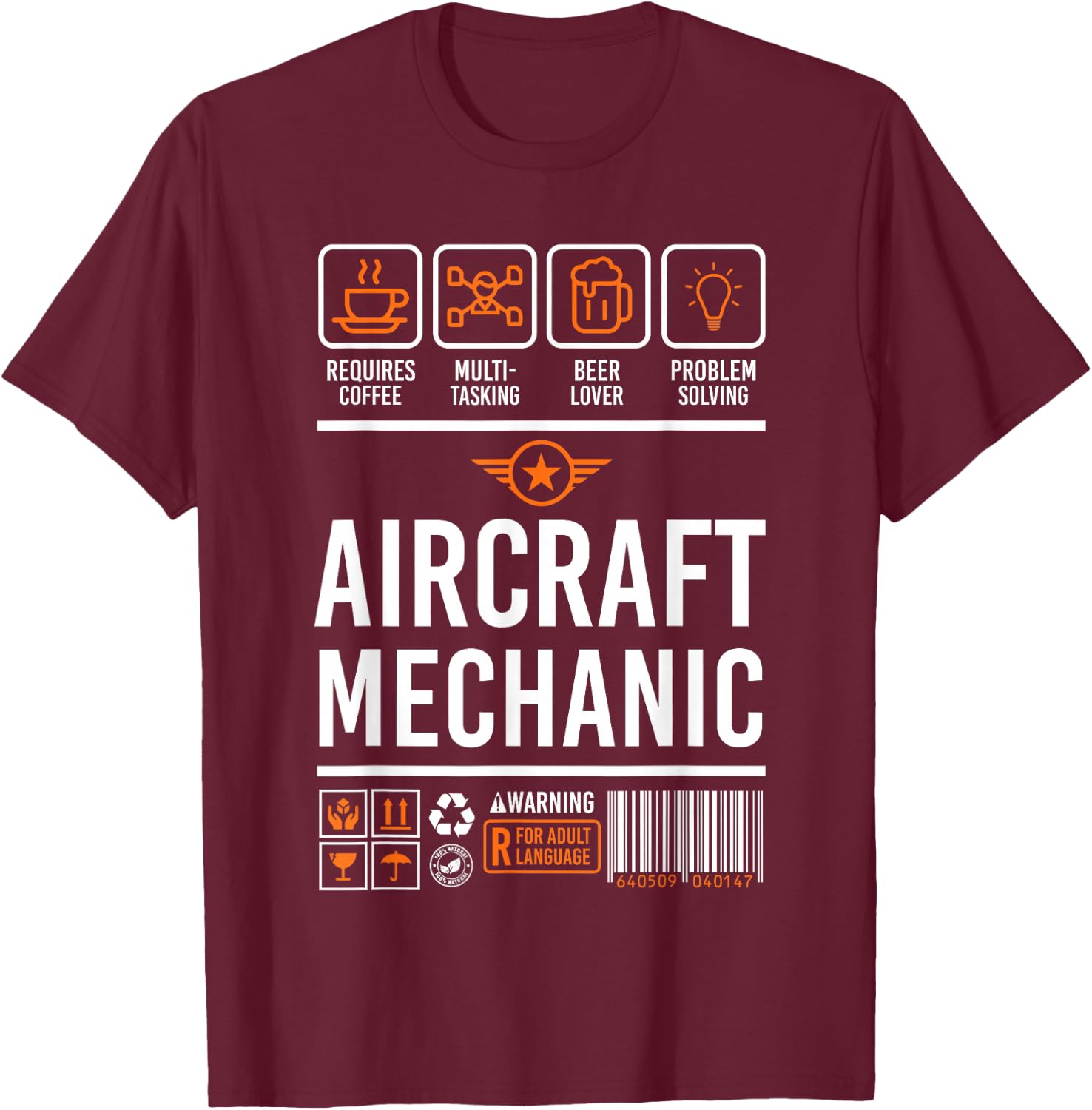 Aircraft Mechanic Shirt | Cute Aircraft Work Wear Gift T-Shirt - T-Shirt | Maroon