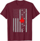F22 Raptor Fighter Jet Airplane American Flag Runway F22 Men T-Shirt - T-Shirt | Maroon