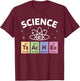 Periodic Table Science Teacher, Chemical Element Symbol T-Shirt - T-Shirt | Maroon
