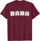 Classic Baba Varsity College Style Graphic Father's Day T-Shirt - T-Shirt | Maroon