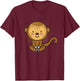 Cute Monkey Funny Monkeys Animal Lover Graphic T-Shirt - T-Shirt | Maroon