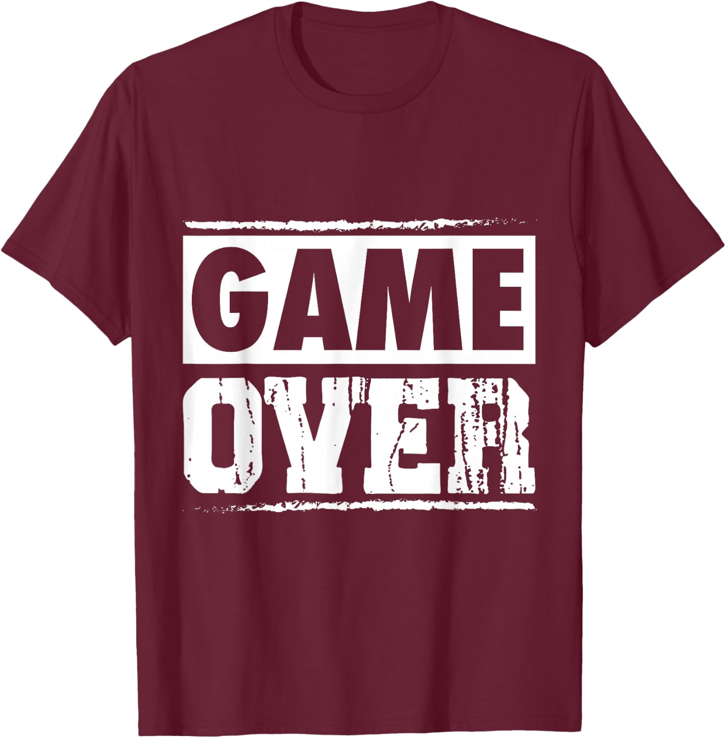 Game Over Vintage Retro Video Games Gaming arcade Men Women T-Shirt - T-Shirt | Maroon